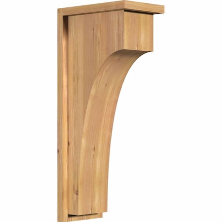 Ekena Millwork Huntington Smooth Corbel w/Backplate, Western Red Cedar, 7 1/2"W x 12"D x 28"H COR08X12X28HUN01SWR